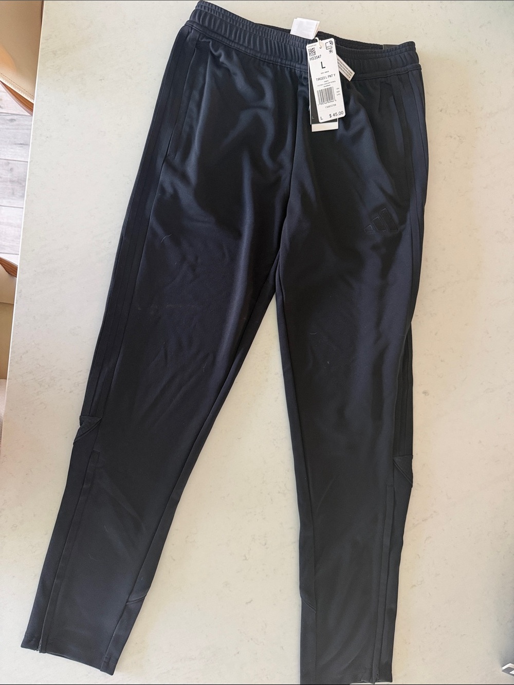 Kids Large Adidas Black Slim Training Joggers